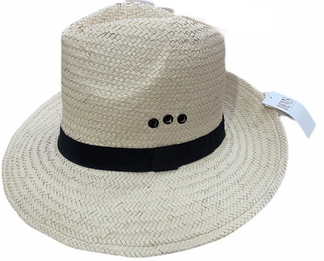 Dents DENTS Woven Paper Straw Panama Hat Trilby Fedora - L/XL (One Size)