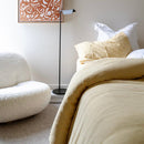 100% Cotton Muslin Duvet Quilt Cover Set w/ 2 Pillow Cases in Yellow - Super King