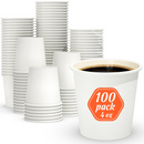 2400x 4oz Premium Small Paper Coffee Cups Espresso Macchiato Piccolo Short Black in White