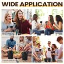 360x Triple Wall Paper Coffee Cups w/Lids (8oz) Disposable Takeaway Bulk in Black