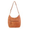 Pierre Cardin Womens Leather Perforated Cross-Body Bag - Cognac