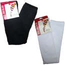 2 Pairs Ladies Over The Knee Socks Plain Black + White High Thigh Long Stockings