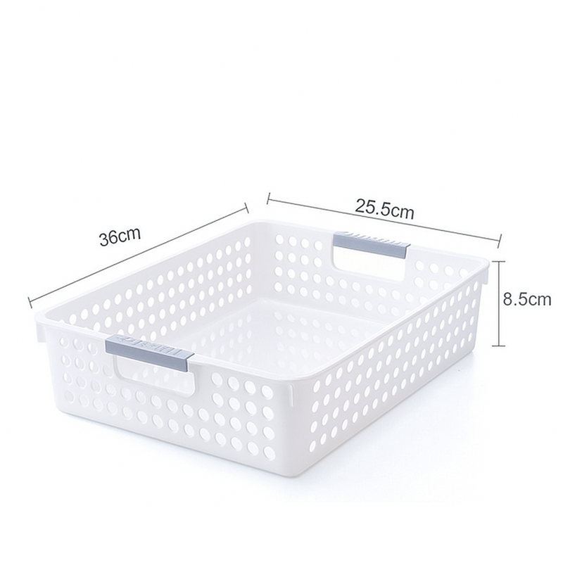 24x Premum Plastic Storage Basket Bulk w/ Grip Handles 36*25.5*8.5cm