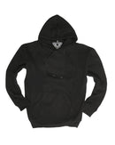 Adult Mens 100% Cotton Fleece Hoodie Jumper Pullover Sweater Warm Sweatshirt - Black