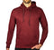 Adult Mens 100% Cotton Fleece Hoodie Jumper Pullover Sweater Warm Sweatshirt - Maroon/Burgundy - L