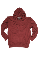 Adult Mens 100% Cotton Fleece Hoodie Jumper Pullover Sweater Warm Sweatshirt - Maroon/Burgundy - L