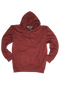 Adult Mens 100% Cotton Fleece Hoodie Jumper Pullover Sweater Warm Sweatshirt - Maroon/Burgundy - L