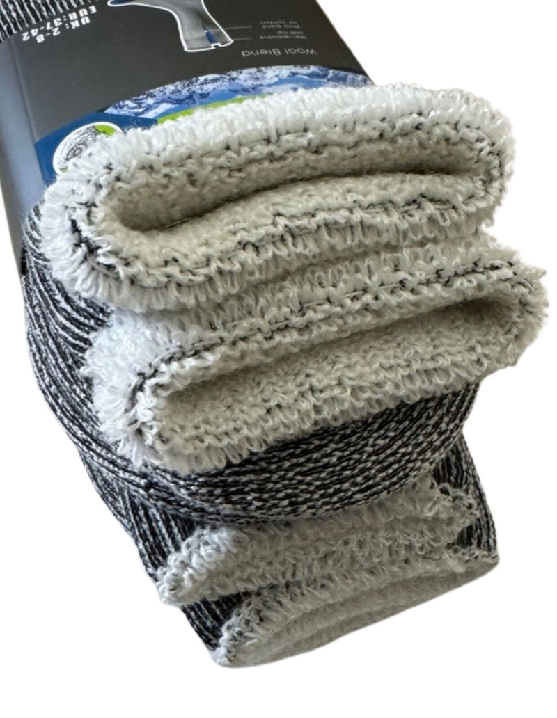 6 Pairs Heavy Duty Wool Blend Work Socks Extra Thick Cushion in Assorted Colours - 6-11