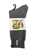 1 Pair Premium Mens Wool Heavy Duty Thick Work Socks Cushion Woolen - Grey - 7-11