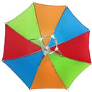 2pcs Set Rainbow Umbrella Hat + 70s Fake Moustache Costume Props Novelty Fancy