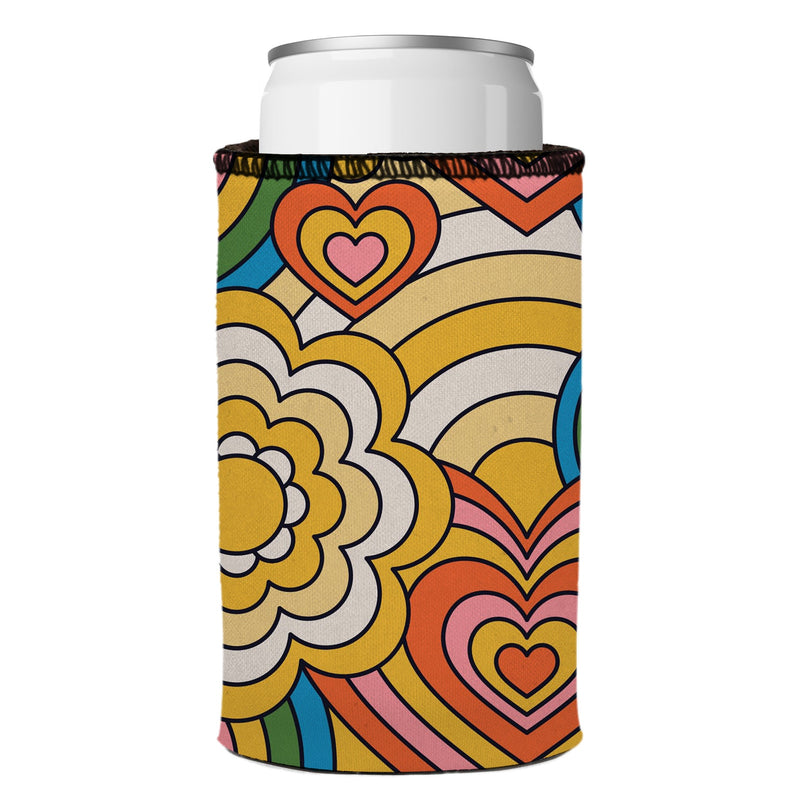 60s Hearts Stubby Cooler - Standard