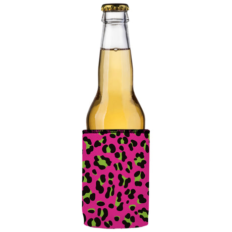 80s Leopard Print Stubby Cooler - Standard