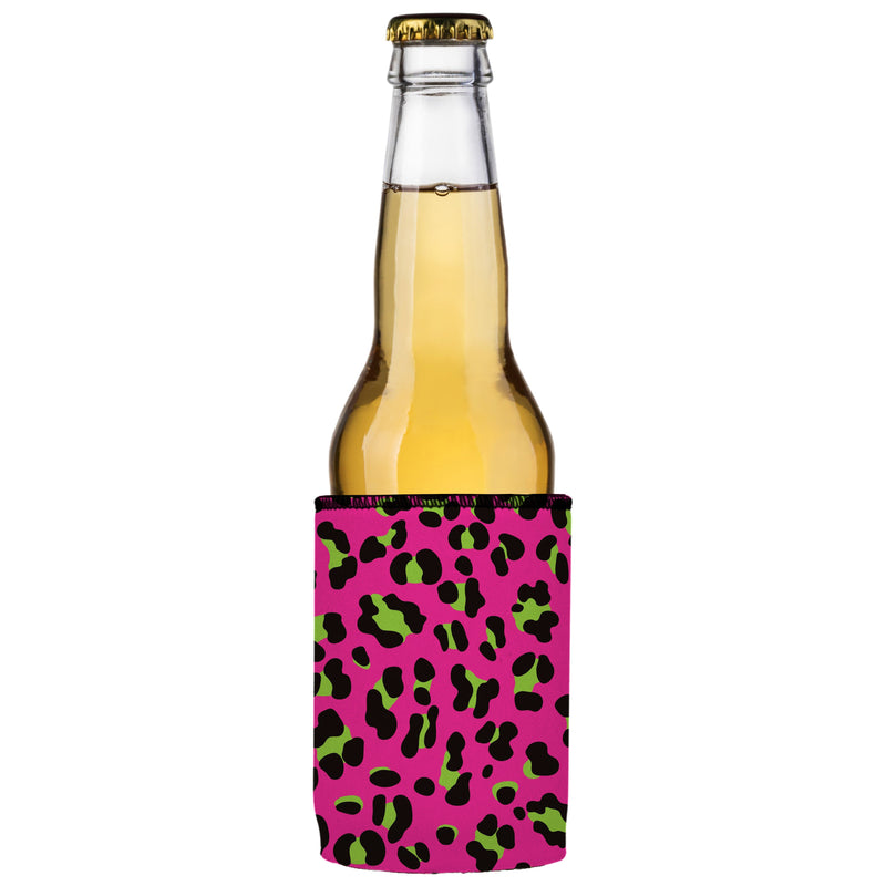 80s Leopard Print Stubby Cooler - Standard