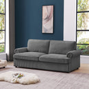 PHEBE 3 Seater Sofa bed with Separate Foam Mattress- Corduroy Dark grey