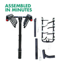 3 Bike Rack Bicycle Car Rear Carrier 2" Steel Foldable Steel Hitch Mount Towbar