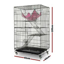 3 Level Rabbit Bird Cage Ferret Parrot Aviary Cat Rat Aviary Budgie Hamster Pet Cages Castor L