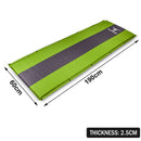 Self Inflating Mattress Sleeping Mat Air Bed Camping Camp Hiking Joinable Single - green