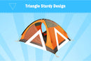 2 Person Portable Outdoor Lightweight Cycling Hiking Backpacking Camping Waterproof Tent - Orange