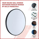 70cm Round Wall Mirror Bathroom Makeup Mirror by Della Francesca