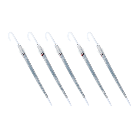 5x Clear Transparent Rain Walking Umbrella Parasol PVC Dome Wedding Party Favour