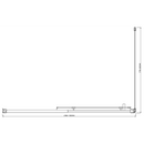 Adjustable 1300x800mm Single Door Corner Sliding Glass Shower Screen in Black