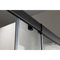Adjustable 1300x920mm Single Door Corner Sliding Glass Shower Screen in Black