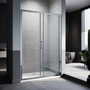 140-150cm Adjustable Wall to Wall Sliding Glass Shower Door in Chrome