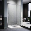 140-150cm Adjustable Wall to Wall Sliding Glass Shower Door in Chrome