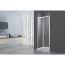 140-150cm Adjustable Wall to Wall Sliding Glass Shower Door in Chrome