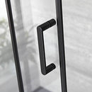 130-140cm Adjustable Wall to Wall Sliding Glass Shower Door in Black