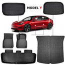 6 piece Car Y Floor Mats for Front and Rear Trunk Front Passenger and Driver Side
