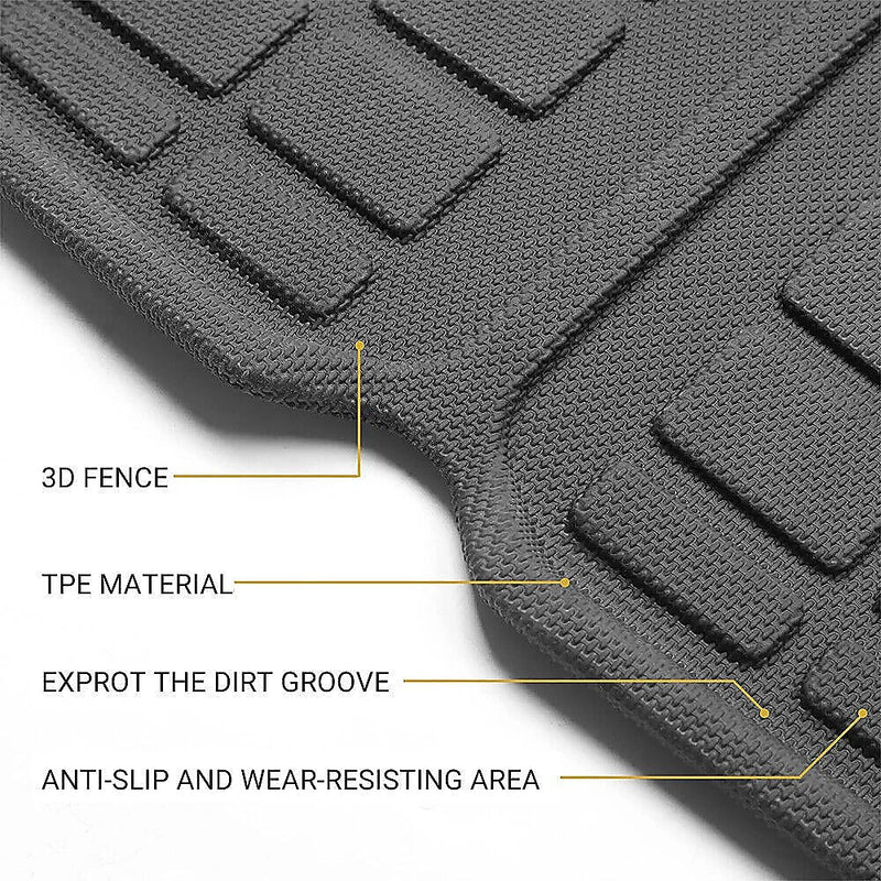 6 piece Car Y Floor Mats for Front and Rear Trunk Front Passenger and Driver Side