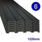 Slatwall Storage Pack of 6 Black PVC Panels - Retail Display Garage Storage + Hooks