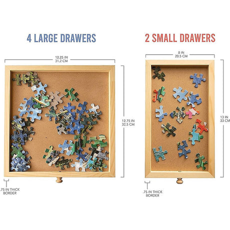 1500 Piece Rotating Wooden Jigsaw Puzzle Table 6 Drawers Board