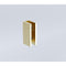 100cm Frameless Glass Bath Screen with Stainless Steel Brackets - Gold