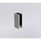 100cm Frameless Glass Bath Screen with Stainless Steel Brackets - Gunmetal
