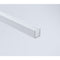 100cm Frameless Glass Bath Screen with Channel and Stainless Steel Hinges- White