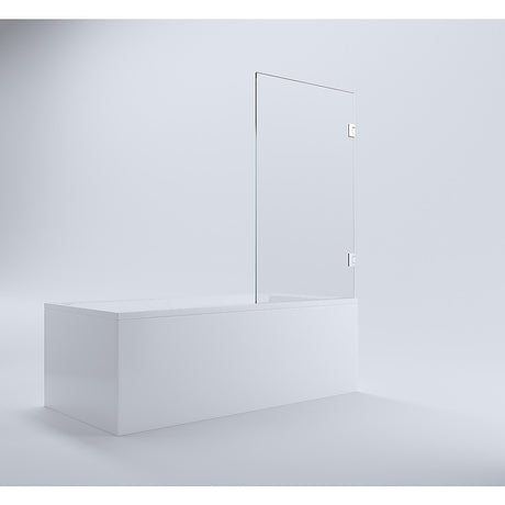 70cm Frameless Swing Bath Panel with Brushed Gold Hardware