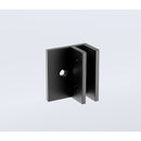 110x90cm Corner Frameless Shower Screen with Black Brackets and Brass Hinges, Square Knob Handle