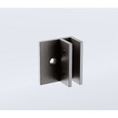 110x110cm Corner Frameless Shower Screen with Gunmetal Brackets and Brass Hinges, Square Knob Handle