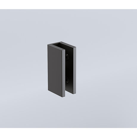 120x90cm Corner Frameless Shower Screen with Black Brackets and Brass Hinges, Square Knob Handle
