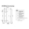 90x90cm Corner Frameless Shower Screen with Black Channel and SS Hinges, Square Knob Handle