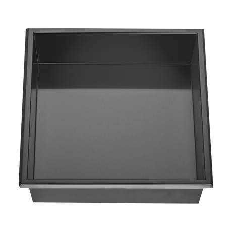 336 x 336 x 101mm Shower Niche Single Shelf Organizer No Tile Needed in Black