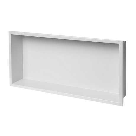 641 x 336 x 101mm Shower Niche Single Shelf Organizer No Tile Needed in White