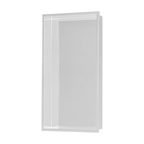 641 x 336 x 101mm Shower Niche Single Shelf Organizer No Tile Needed in White