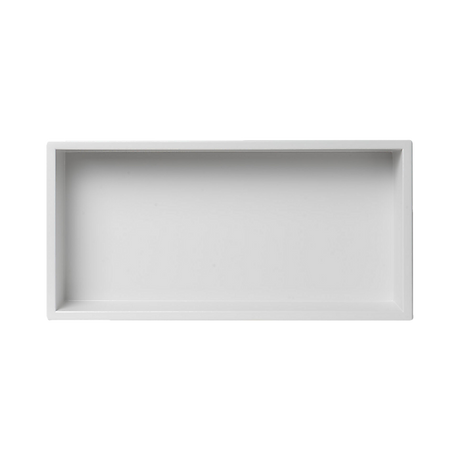 641 x 336 x 101mm Shower Niche Single Shelf Organizer No Tile Needed in White