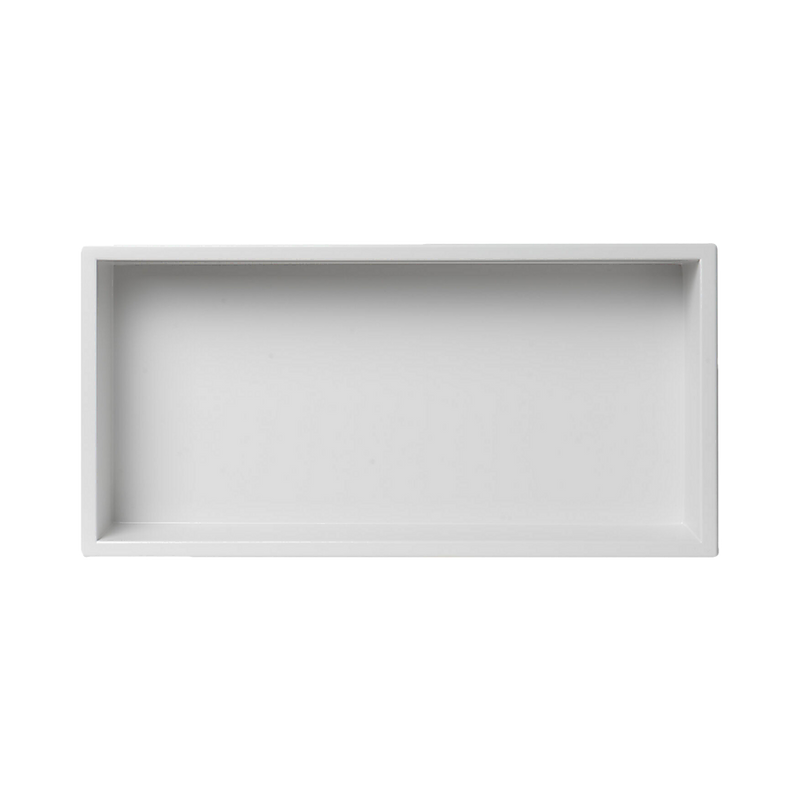 641 x 336 x 101mm Shower Niche Single Shelf Organizer No Tile Needed in White
