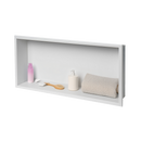 641 x 336 x 101mm Shower Niche Single Shelf Organizer No Tile Needed in White
