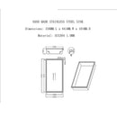641 x 336 x 101mm Shower Niche Single Shelf Organizer No Tile Needed in White