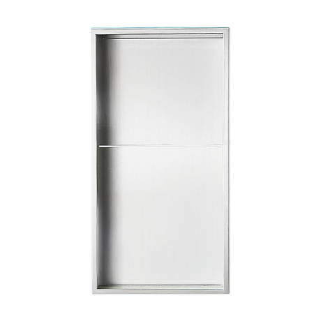 641 x 336 x 101mm Shower Niche Double Shelf Organizer No Tile Needed in White